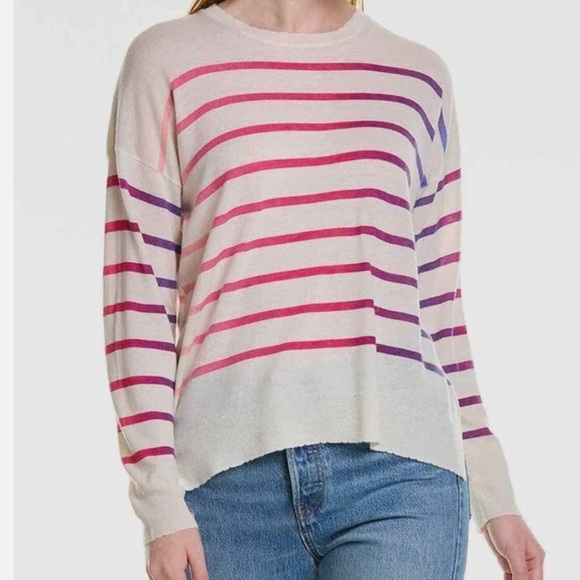 Sundry Wool and Cashmere Blend ombre Stripes Sweater - Picture 1 of 4